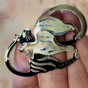 925 Silver Cat Brooch Zarah Sterling Silver Cat Pin